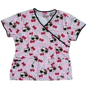 Hello Kitty Sunglass Ribbon Scrub Size Large